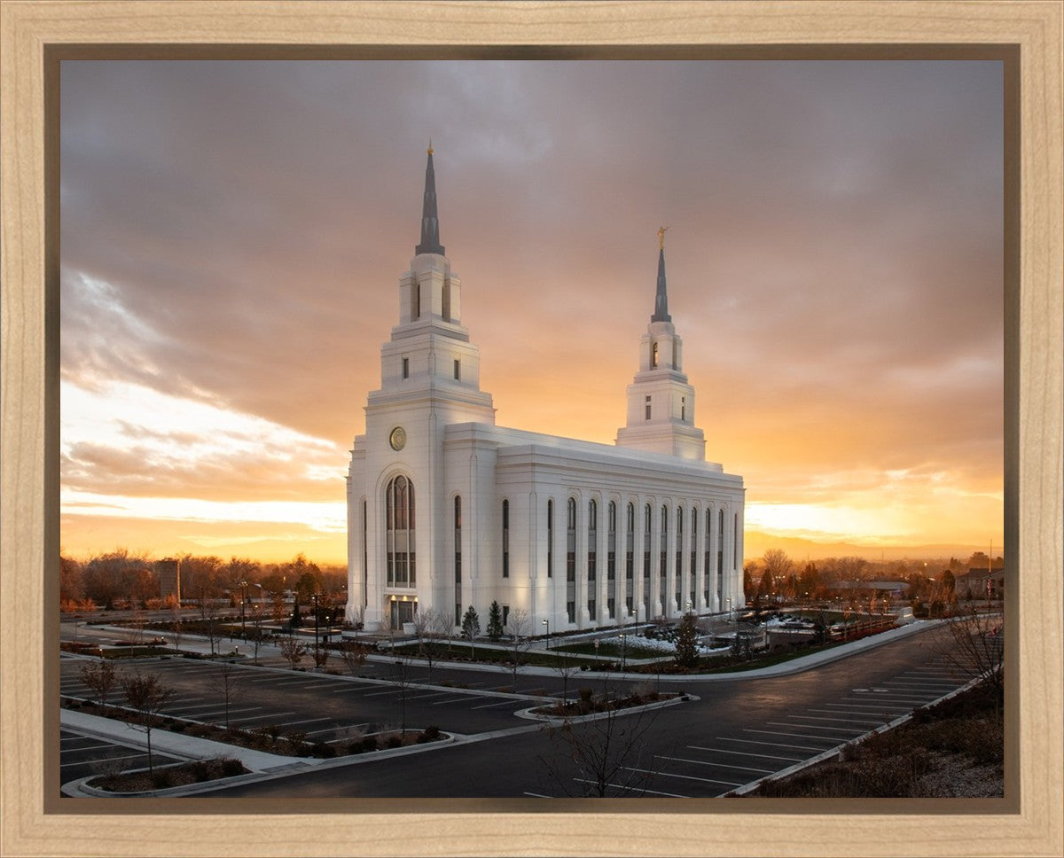 Layton Utah Golden Glow Sunset Gallery Wrap