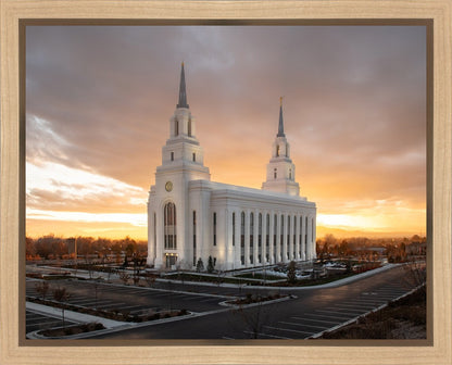 Layton Utah Golden Glow Sunset Gallery Wrap