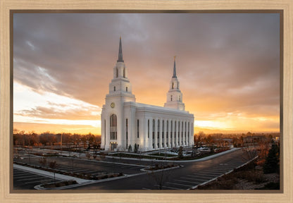 Layton Utah Golden Glow Sunset Gallery Wrap