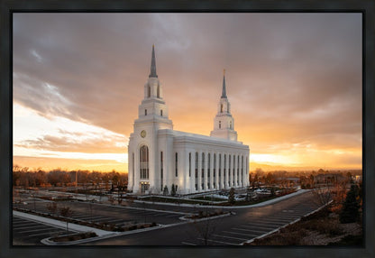 Layton Utah Golden Glow Sunset Gallery Wrap