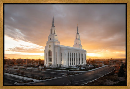 Layton Utah Golden Glow Sunset Gallery Wrap
