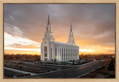 Layton Utah Golden Glow Sunset Gallery Wrap