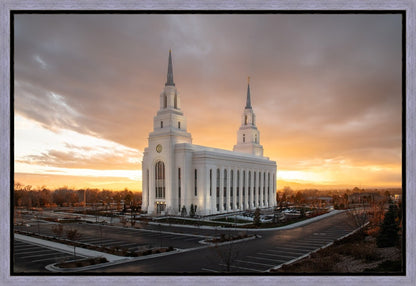 Layton Utah Golden Glow Sunset Gallery Wrap