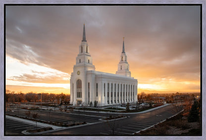 Layton Utah Golden Glow Sunset Gallery Wrap