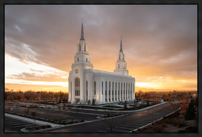 Layton Utah Golden Glow Sunset Gallery Wrap