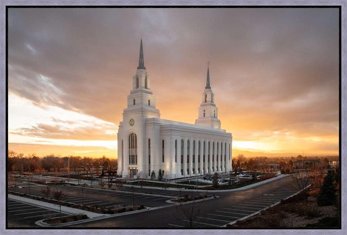 Layton Utah Golden Glow Sunset Gallery Wrap