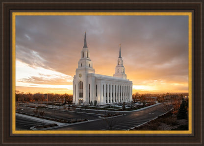 Layton Utah Golden Glow Sunset Large Wall Art