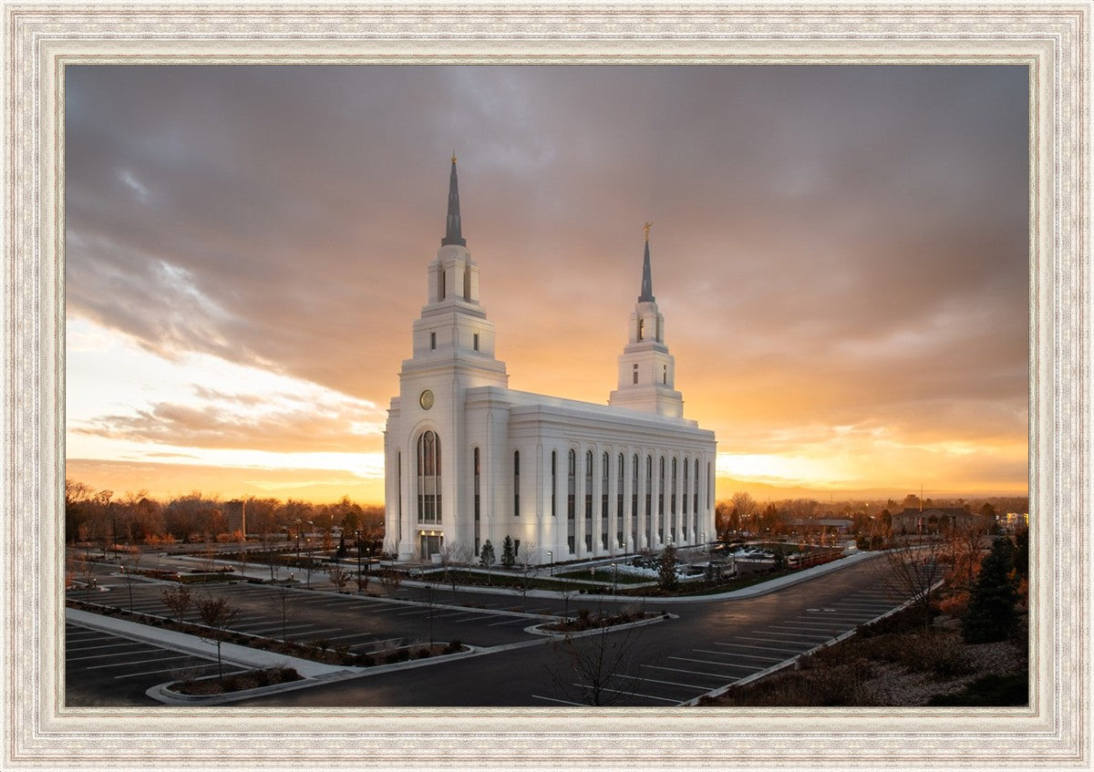 Layton Utah Golden Glow Sunset Large Wall Art