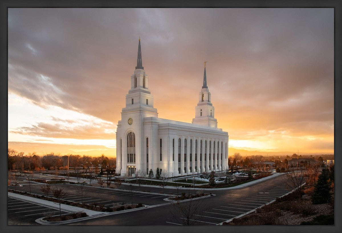 Layton Utah Golden Glow Sunset Large Wall Art
