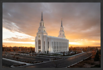 Layton Utah Golden Glow Sunset Large Wall Art