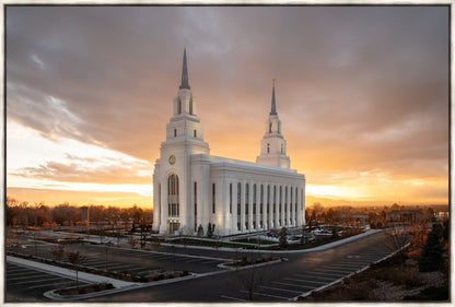Layton Utah Golden Glow Sunset Large Wall Art