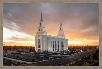 Layton Utah Golden Glow Sunset Large Wall Art