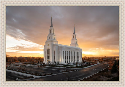 Layton Utah Golden Glow Sunset Large Wall Art