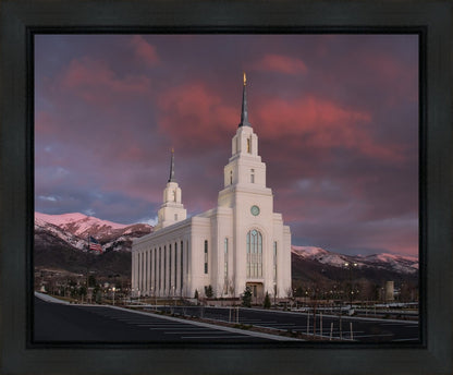 Layton Utah Pink Winter Sunset  Gallery Wrap