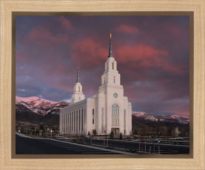 Layton Utah Pink Winter Sunset  Gallery Wrap