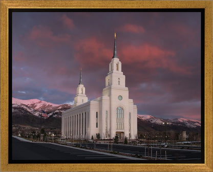 Layton Utah Pink Winter Sunset  Gallery Wrap