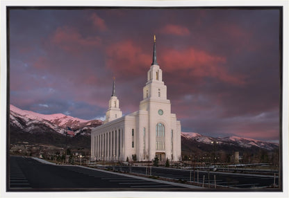 Layton Utah Pink Winter Sunset  Gallery Wrap