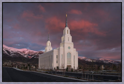 Layton Utah Pink Winter Sunset  Gallery Wrap