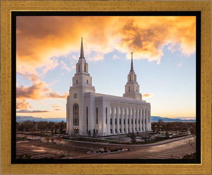 Layton Utah Fire in The Sky  Gallery Wrap