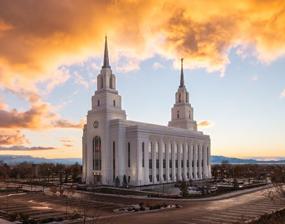Layton Utah Fire in The Sky  Gallery Wrap