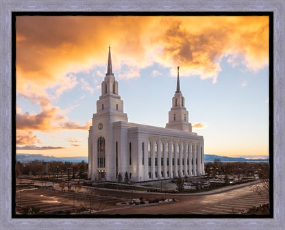 Layton Utah Fire in The Sky  Gallery Wrap