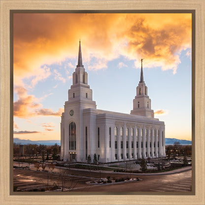 Layton Utah Fire in The Sky  Gallery Wrap