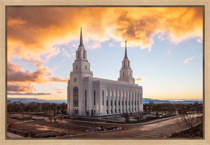 Layton Utah Fire in The Sky  Gallery Wrap