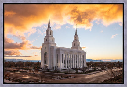 Layton Utah Fire in The Sky  Gallery Wrap