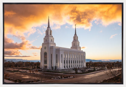 Layton Utah Fire in The Sky  Gallery Wrap