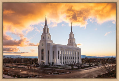 Layton Utah Fire in The Sky  Gallery Wrap