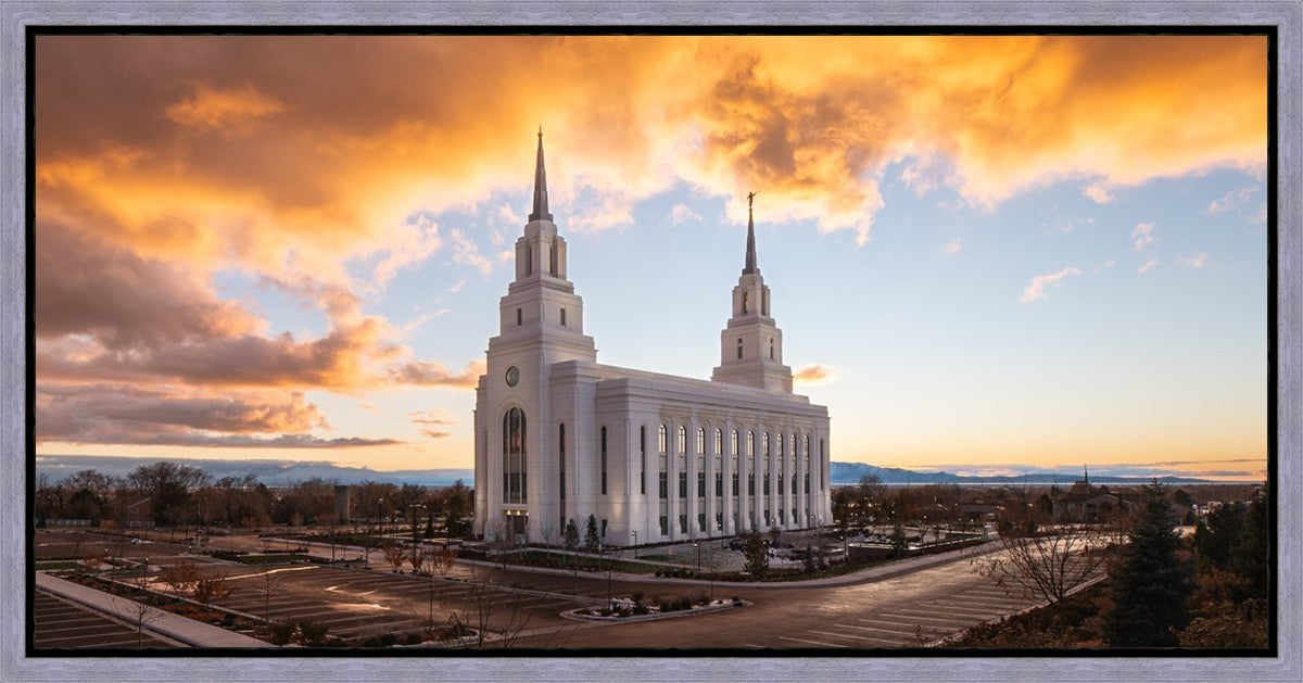 Layton Utah Fire in The Sky  Gallery Wrap