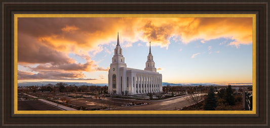 Layton Utah Fire in The Sky  Large Wall Art