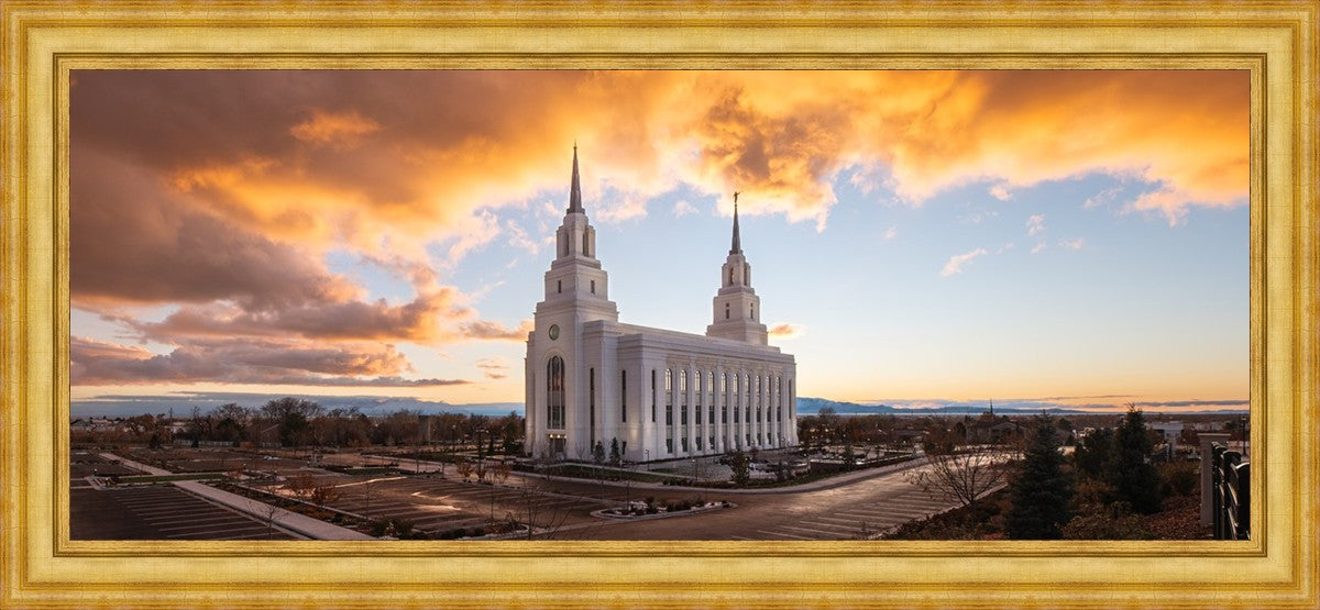Layton Utah Fire in The Sky  Large Wall Art