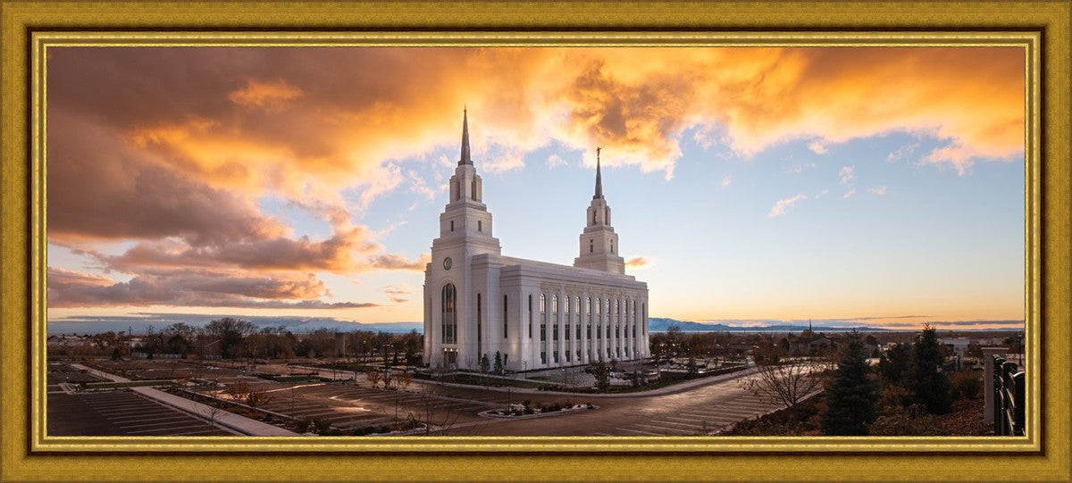 Layton Utah Fire in The Sky  Large Wall Art