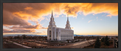 Layton Utah Fire in The Sky  Large Wall Art