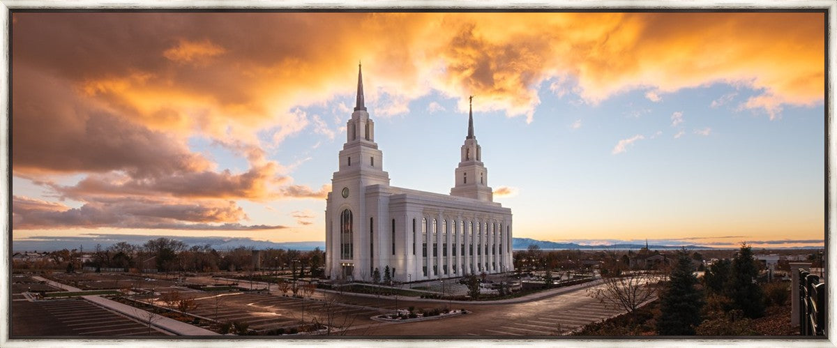 Layton Utah Fire in The Sky  Large Wall Art