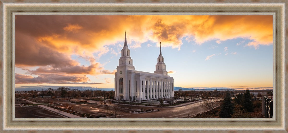 Layton Utah Fire in The Sky  Large Wall Art