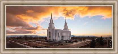 Layton Utah Fire in The Sky  Large Wall Art