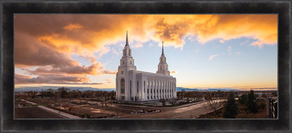 Layton Utah Fire in The Sky  Large Wall Art