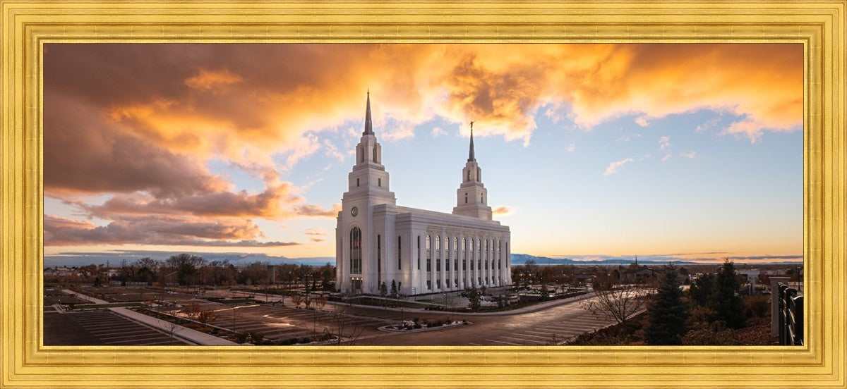 Layton Utah Fire in The Sky  Large Wall Art