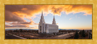 Layton Utah Fire in The Sky  Large Wall Art