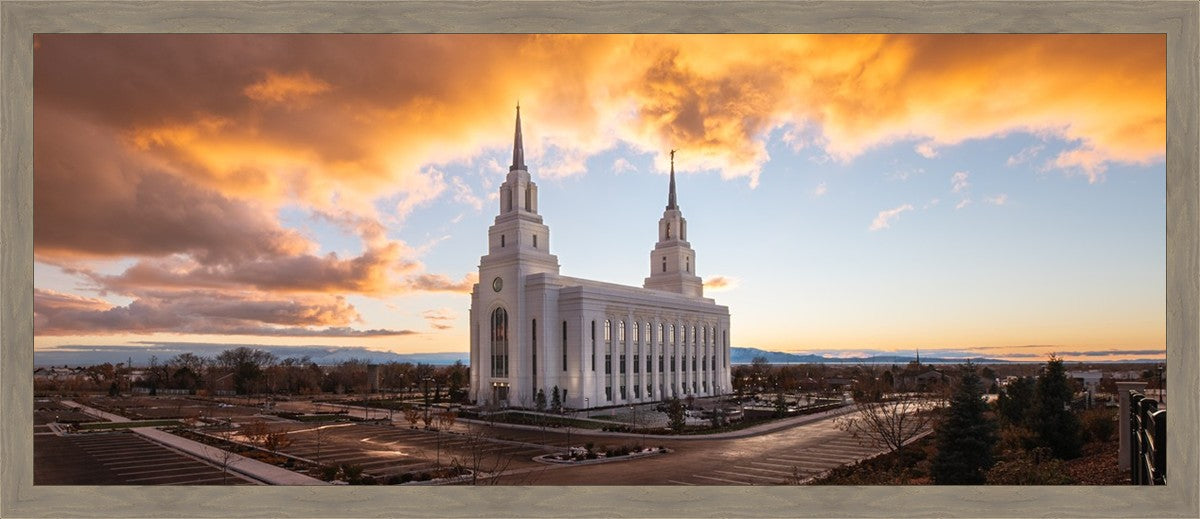 Layton Utah Fire in The Sky  Large Wall Art