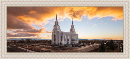 Layton Utah Fire in The Sky  Large Wall Art