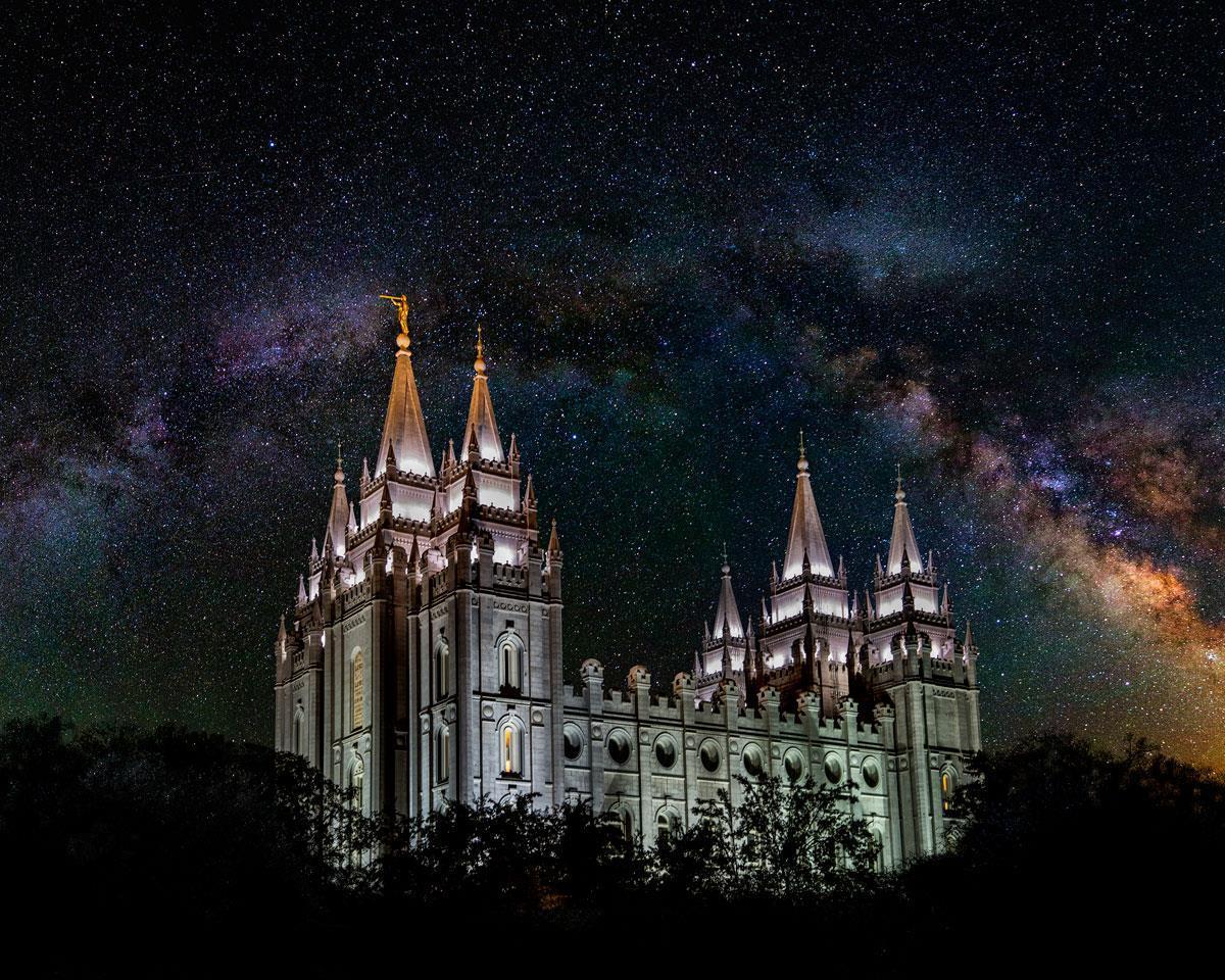 Salt Lake Temple Milky Way