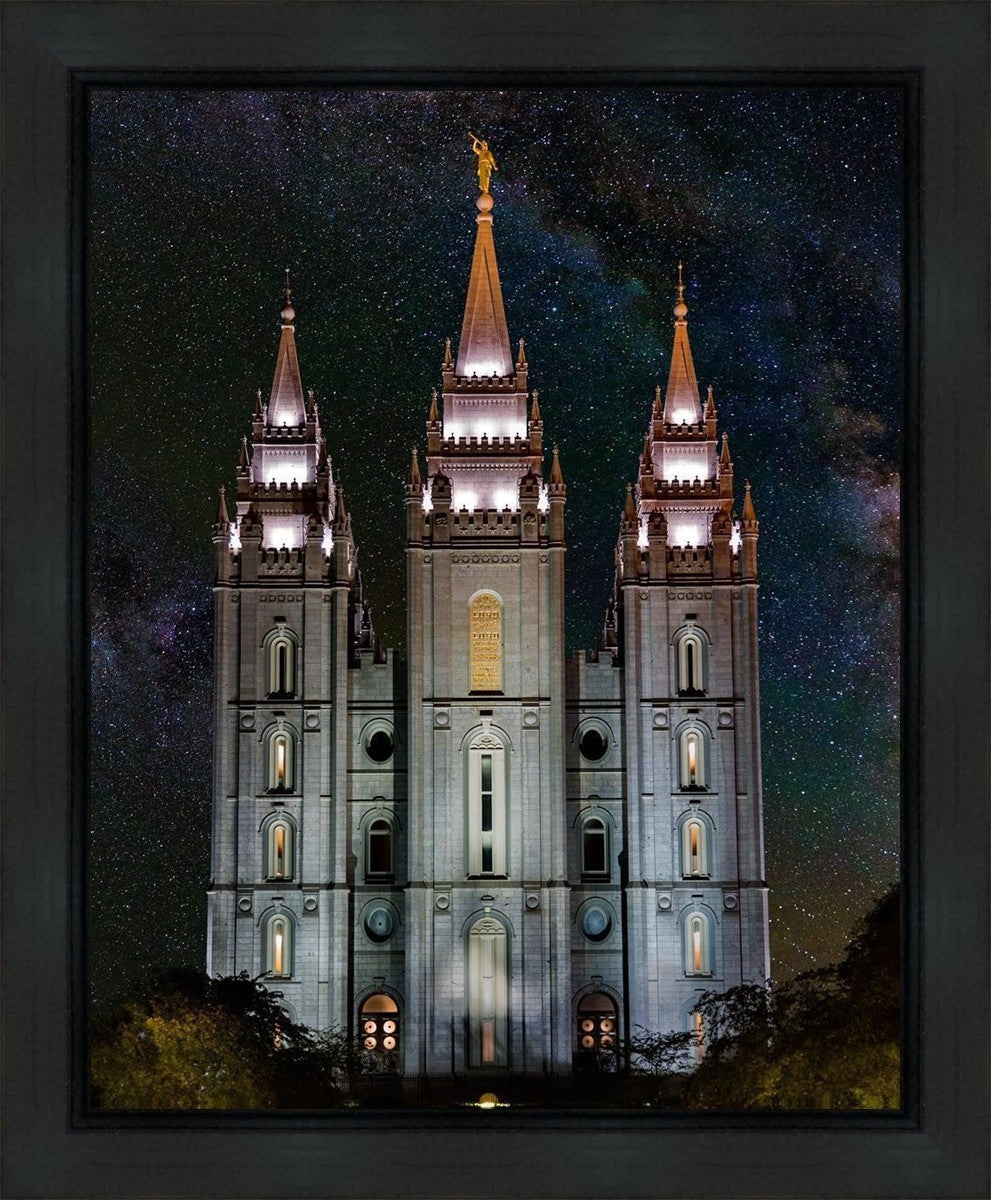 Salt Lake Temple Milky Way Vertical
