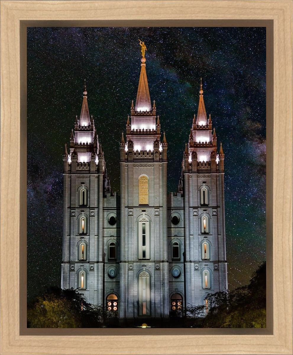 Salt Lake Temple Milky Way Vertical