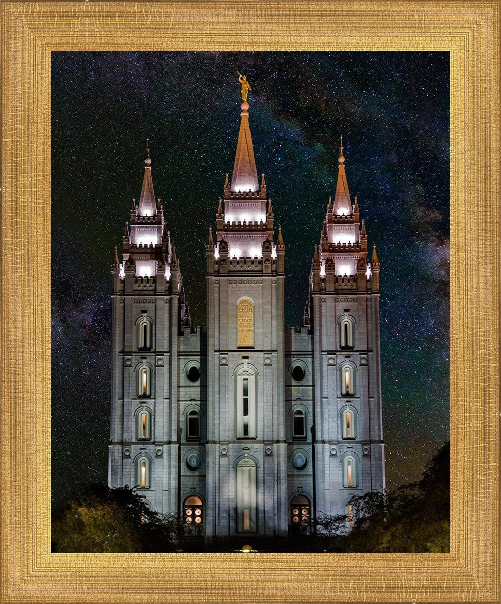 Salt Lake Temple Milky Way Vertical