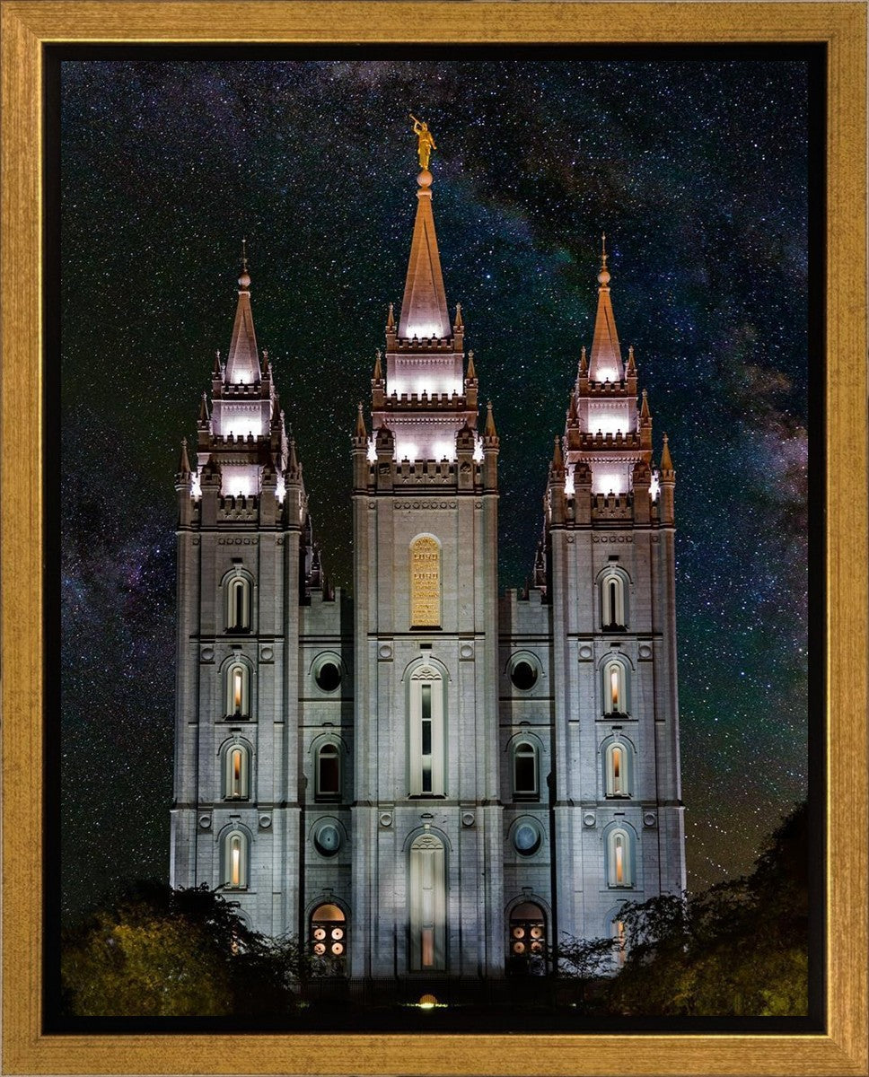 Salt Lake Temple Milky Way Vertical