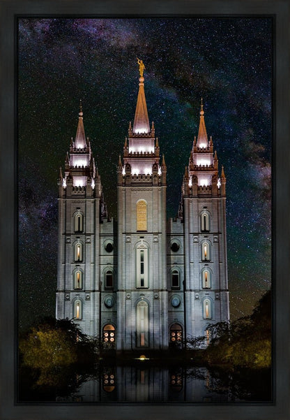 Salt Lake Temple Milky Way Vertical