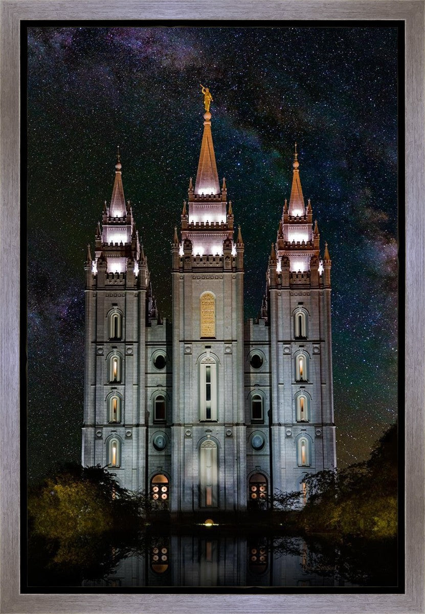 Salt Lake Temple Milky Way Vertical
